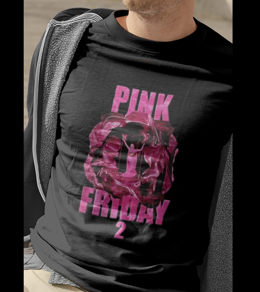 Pink Friday 2 Nicki Minaj Magenta Flowing Silk Fabric T-Shirt