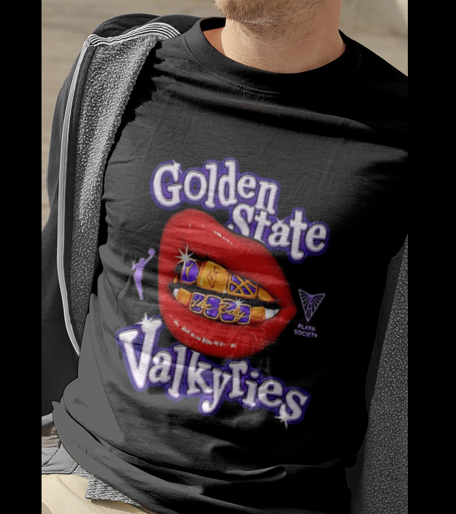 Golden State Valkyries The Bay Playa Society Lip T-Shirt