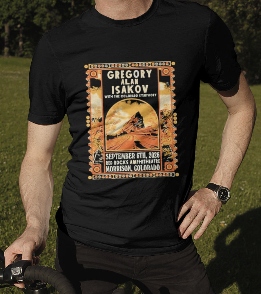 Gregory Alan Isakov With The Colorado Symphony Red Rocks Amphitheatre September 6th 2026 Morrison Colorado T-Shirt