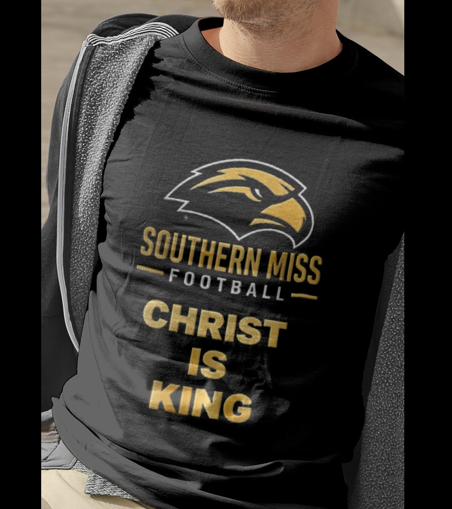Southern Miss Golden Eagles Football Christ Is King Bird Head T-Shirt