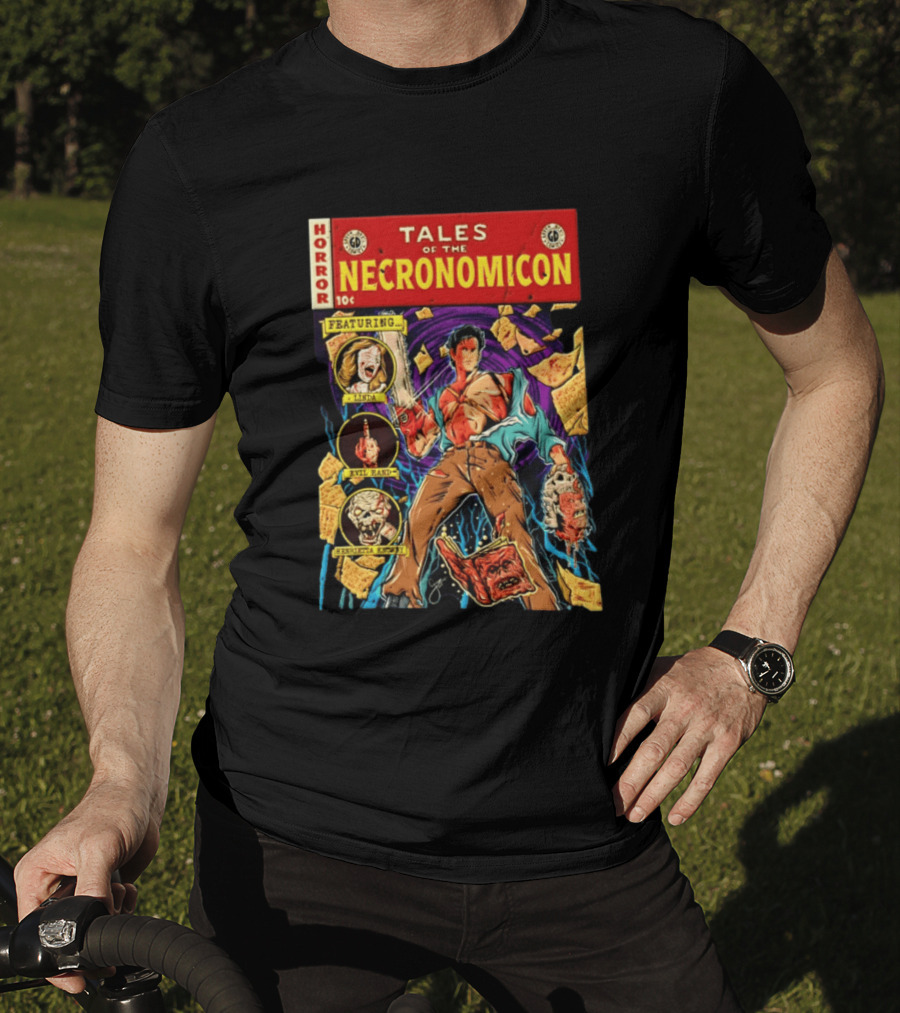 Tales Of The Necronomicon Horror Featuring Linda Evil Hand Henrietta Knoby T-Shirt