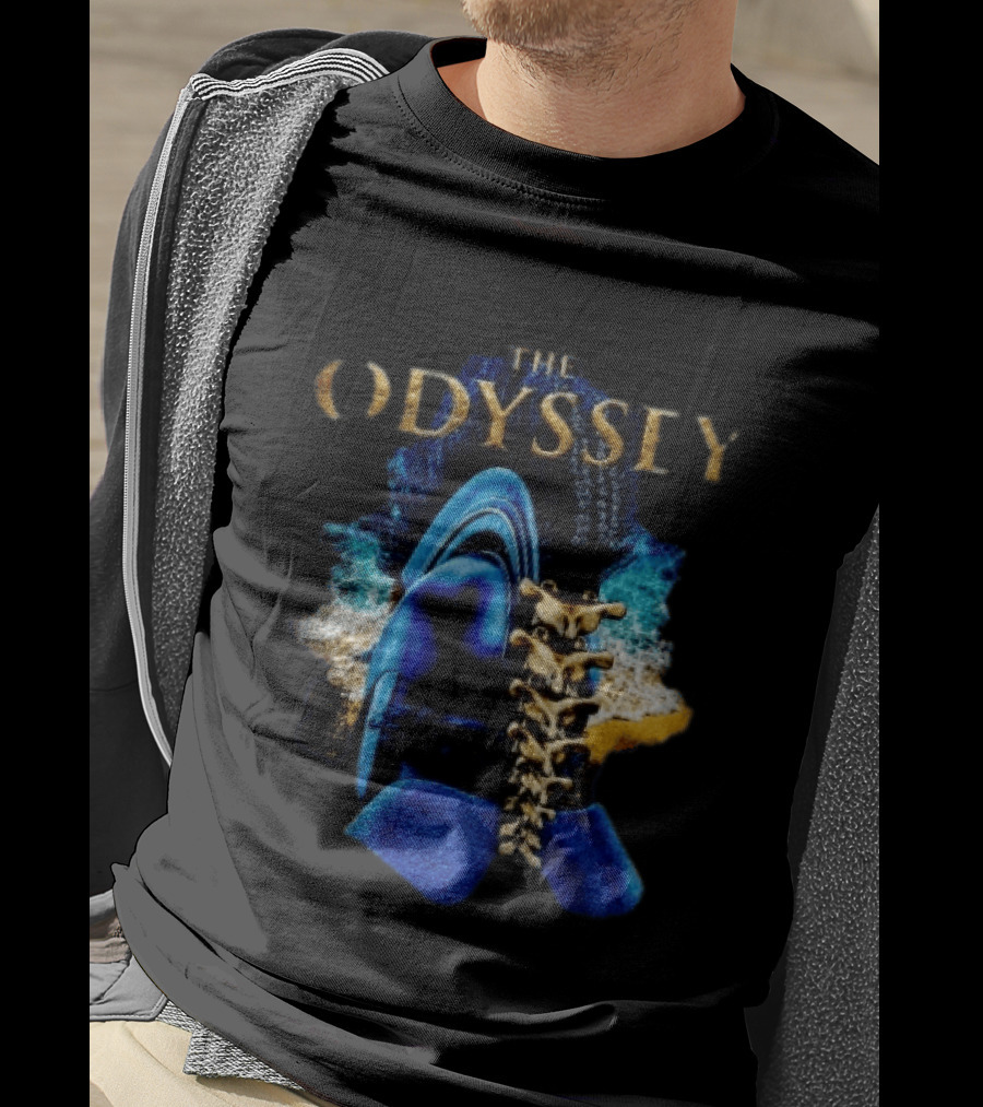 The Odyssey Warrior Helmet Spinal Cord Spine T-Shirt