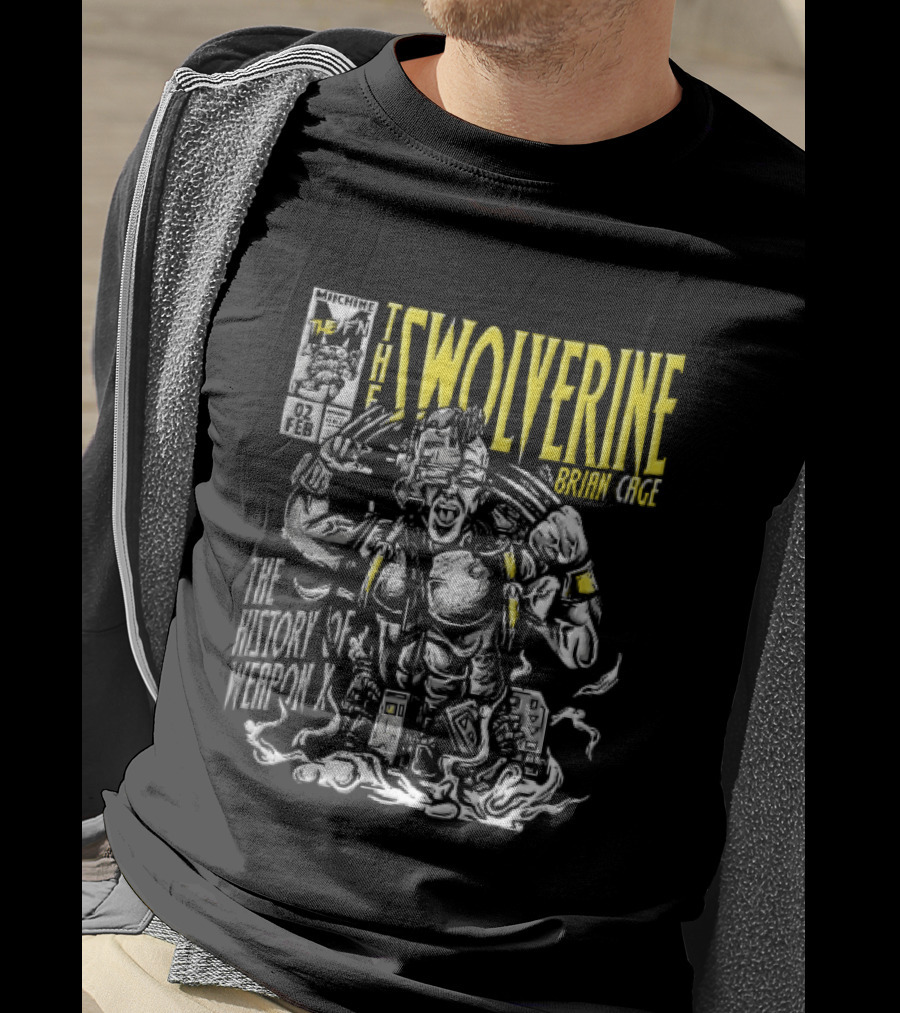 Swolverine Brian Cage History Of Weapon X Muscular Cyborg Claws Comic Cover T-Shirt