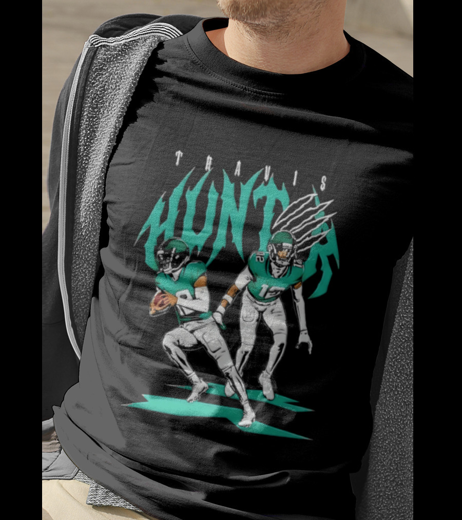 Travis Hunter Jacksonville Jaguars Hunter Two Way Football Player Duo T-Shirt