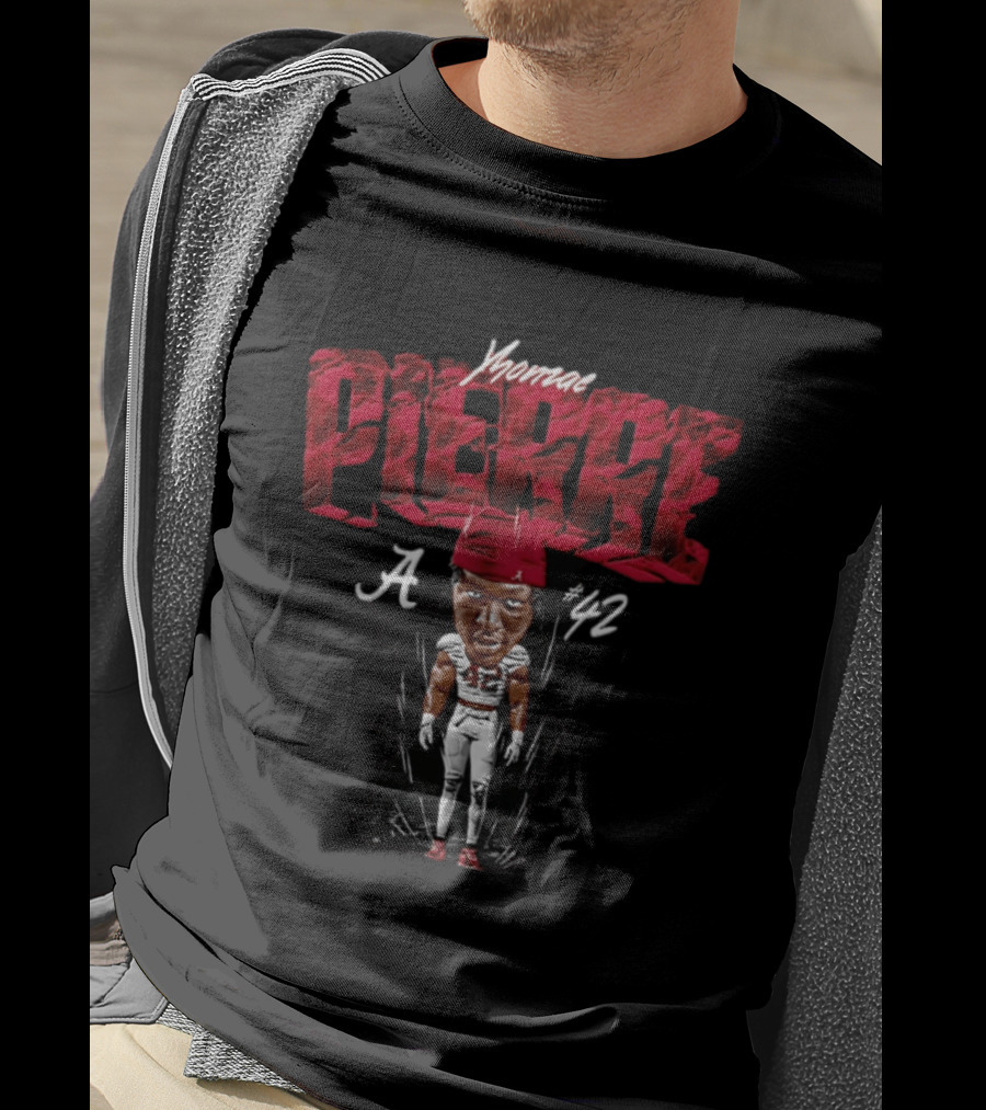 Yhonzae Pierre Alabama Crimson Tide #42 Football Player T-Shirt