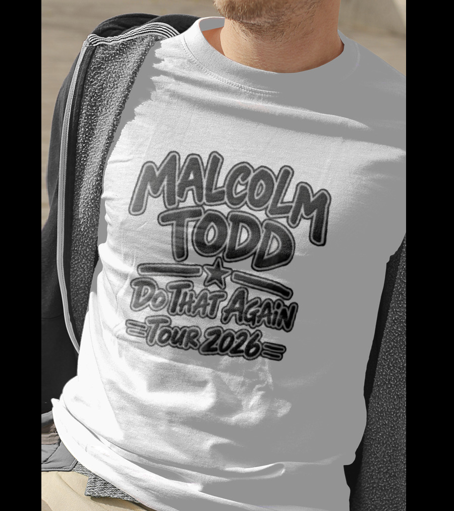 Malcolm Todd Do That Again Tour 2026 Star Frame Horizontal Lines T-Shirt