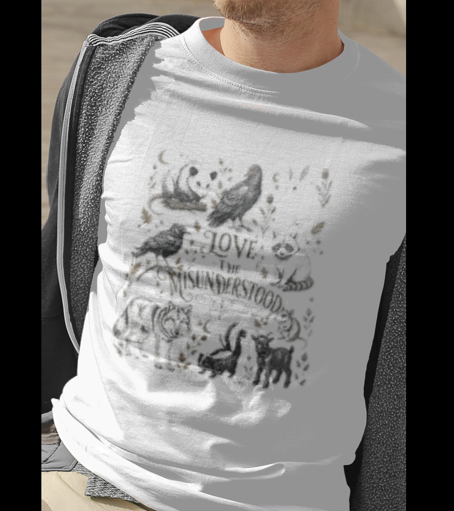 Love The Misunderstood Woodland Creatures Bear Fox Bird Rabbit Squirrel T-Shirt