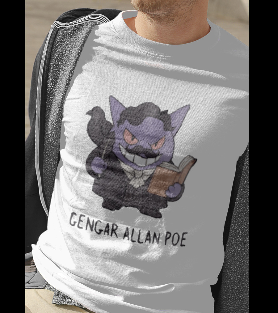 Gengar Allan Poe The Raven Literary Mashup T-Shirt