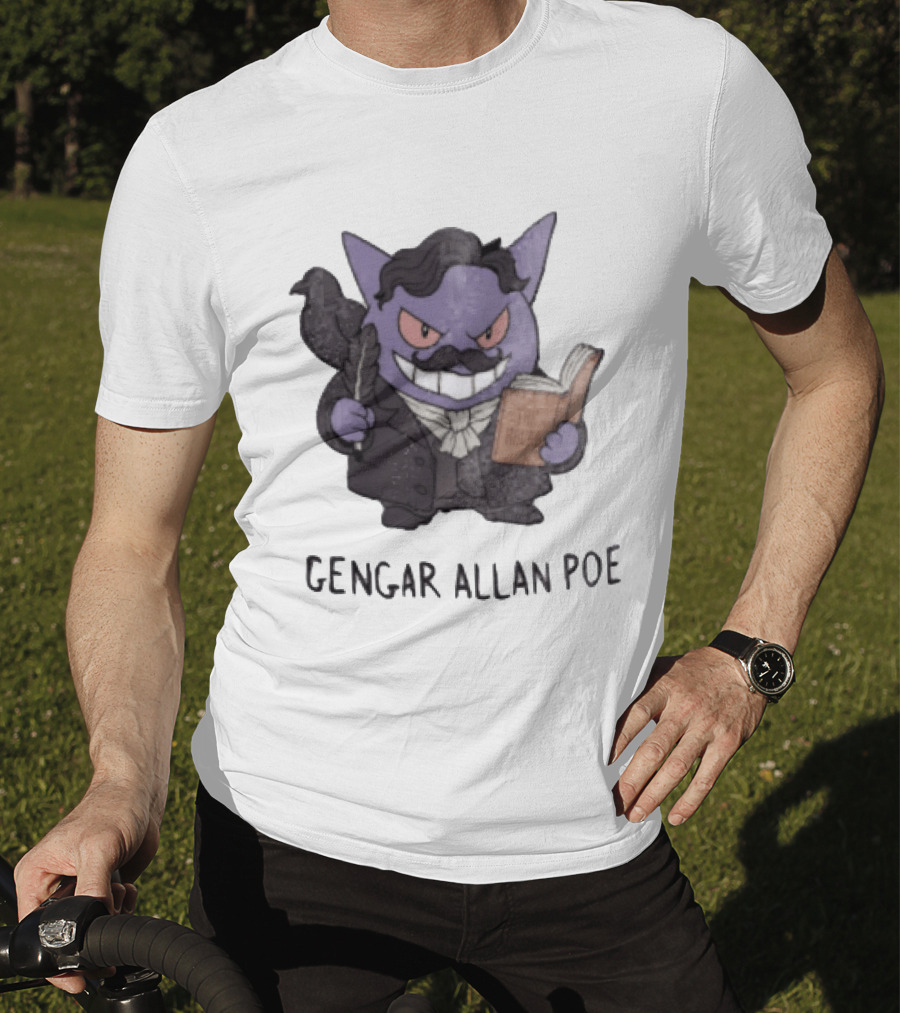 Gengar Allan Poe The Raven Literary Mashup T-Shirt