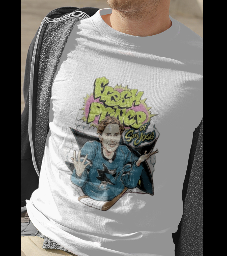 San Jose Sharks NHL Fresh Prince Cartoon Caricature Teal Hockey Jersey T-Shirt