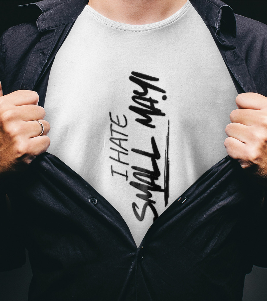 I Hate Small Talk Black Brush Lettering Handwritten Script T-Shirt