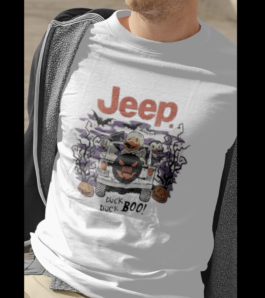 Jeep Boo Crew Duck Duck Boo Halloween Pumpkins T-Shirt