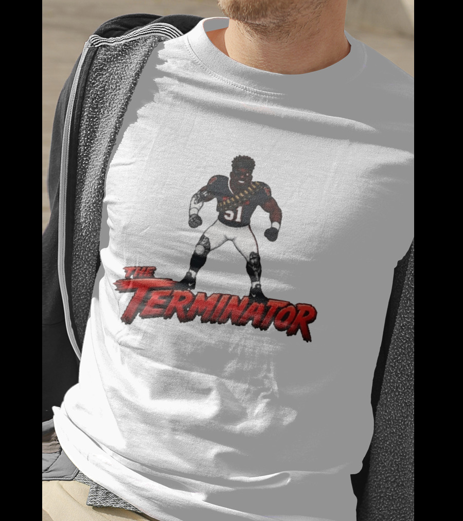 Streets Of Swarm Will Anderson Jr. The Terminator 51 Football Star Cartoon T-Shirt