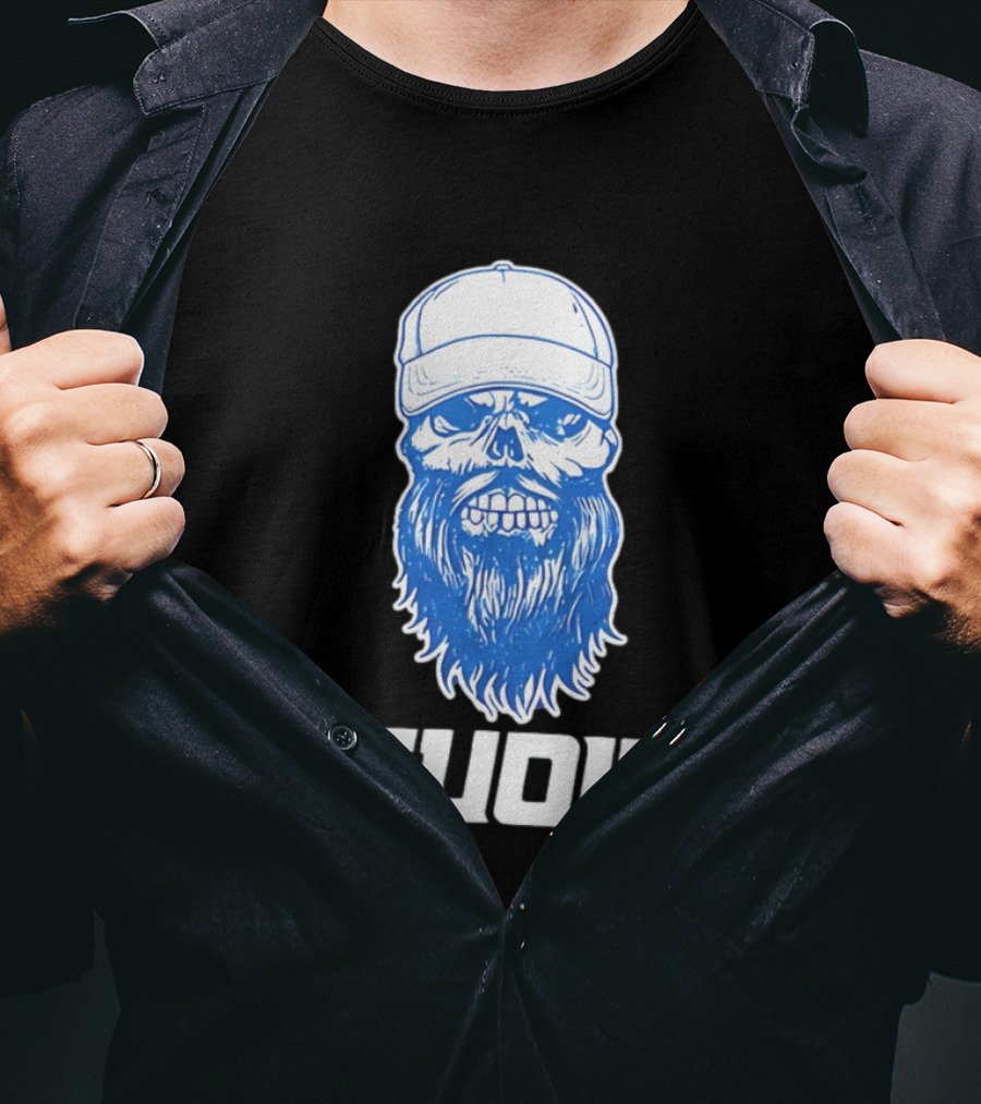 Luke Combs Skull Cap Beard Detroit Lions SUD17 T-Shirt