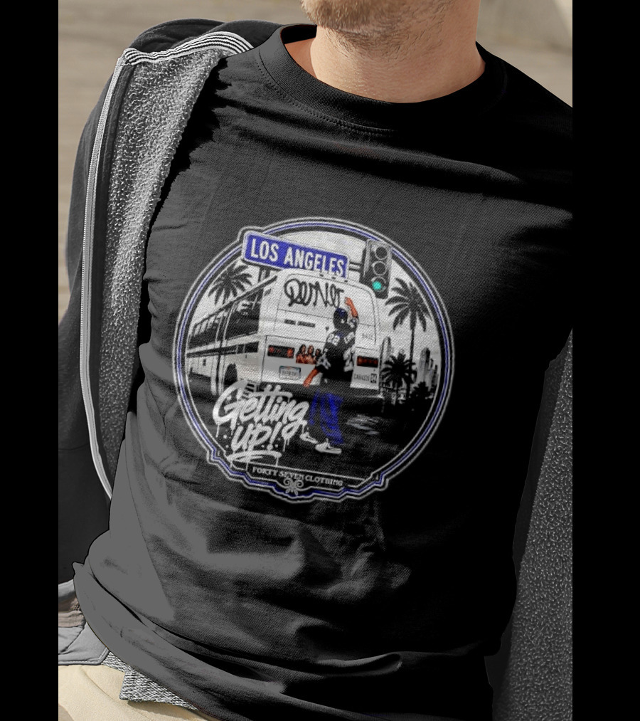 Los Angeles Getting Up Graffiti Dallas Cowboys Forty Seven Clothing T-Shirt