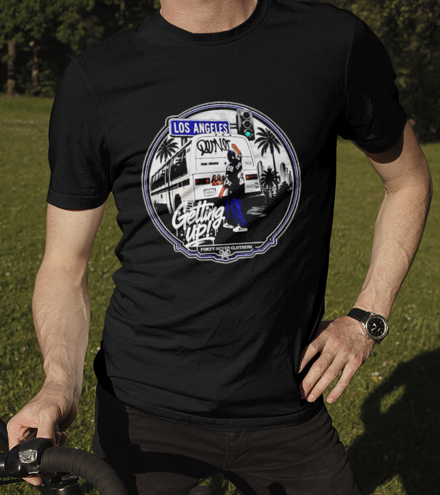 Los Angeles Getting Up Graffiti Dallas Cowboys Forty Seven Clothing T-Shirt