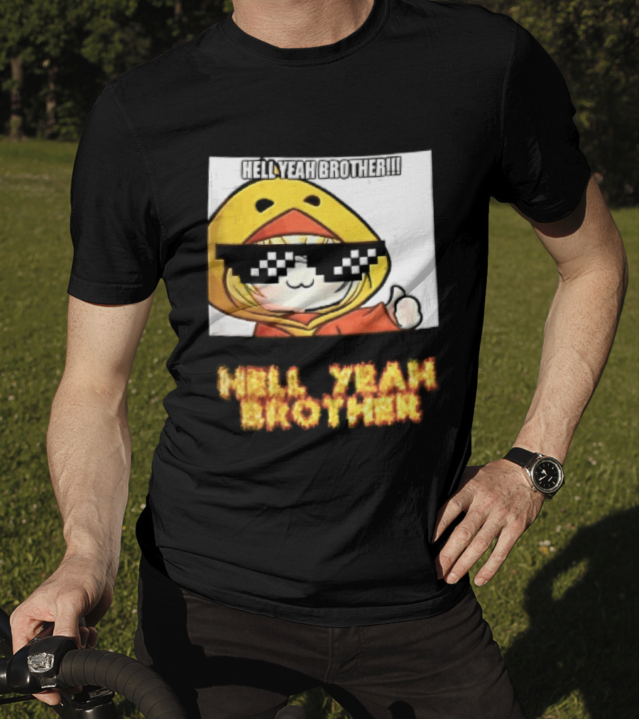 Hell Yeah Brother Cool Duck Meme Sunglasses Fun T-Shirt