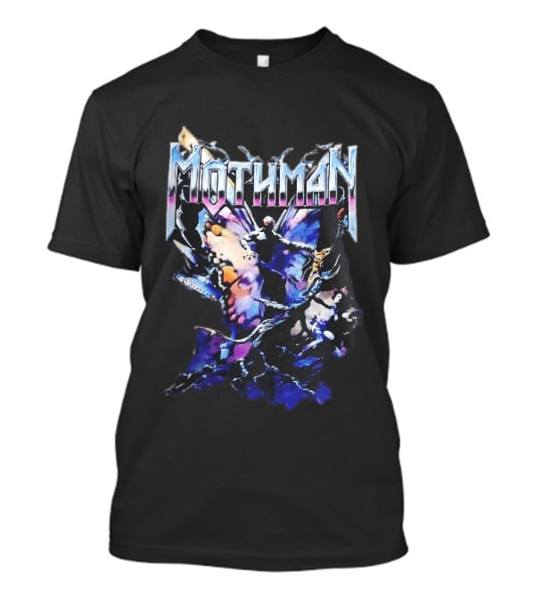Mothman Glowing Red Eyes Giant Wings Heavy Metal UFO T-Shirt