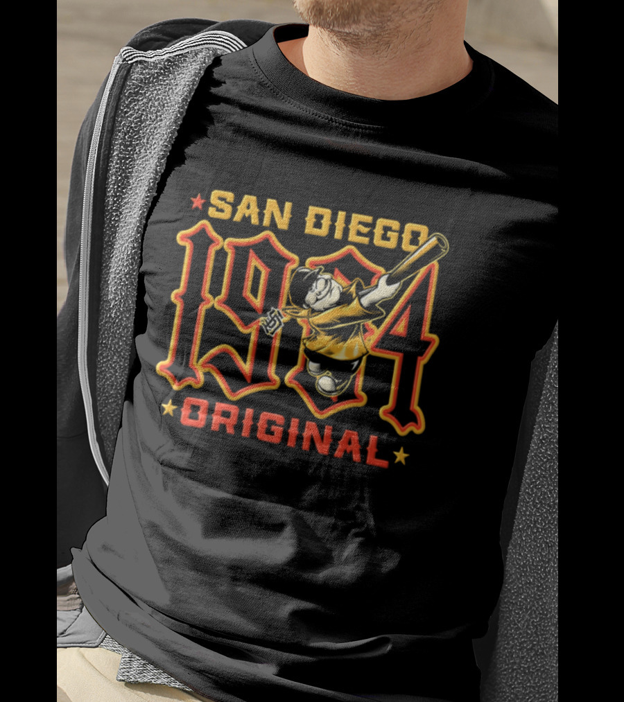 San Diego 1904 Original Retro Baseball Player T-Shirt