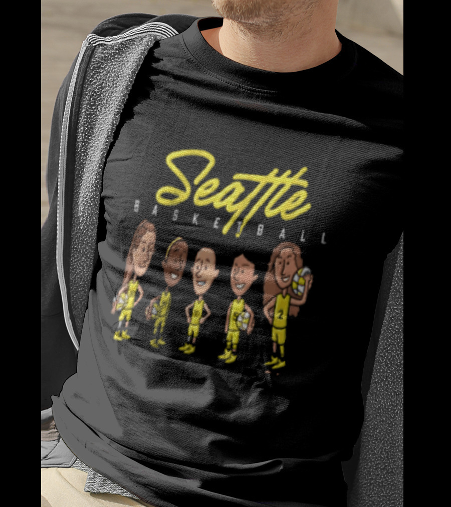 Seattle Basketball Players Cartoon WNBA 2026 T-Shirt
