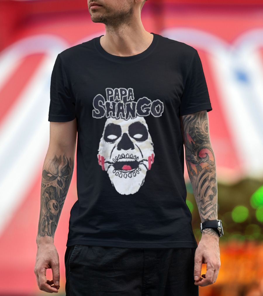 Papa Shango WWF Legends Of Wrestling Skull Mask T-Shirt