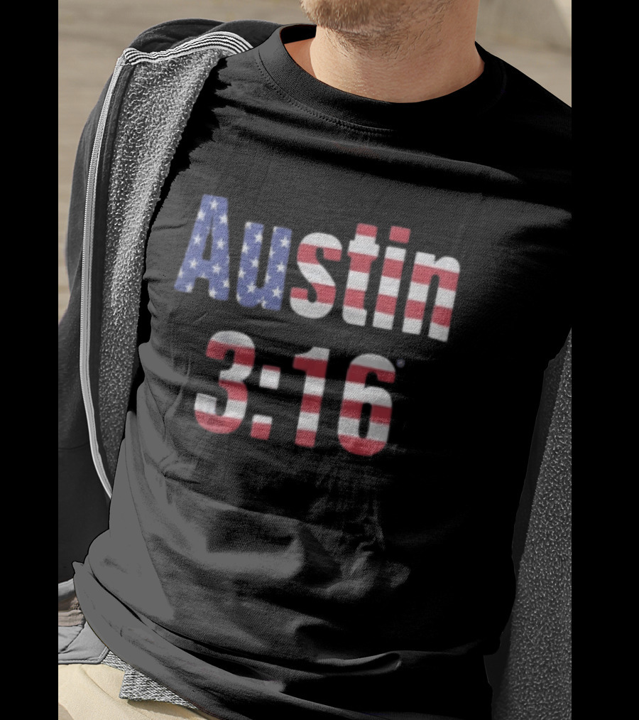 Steve Austin 3 16 American Flag WWE Stone Cold T-Shirt