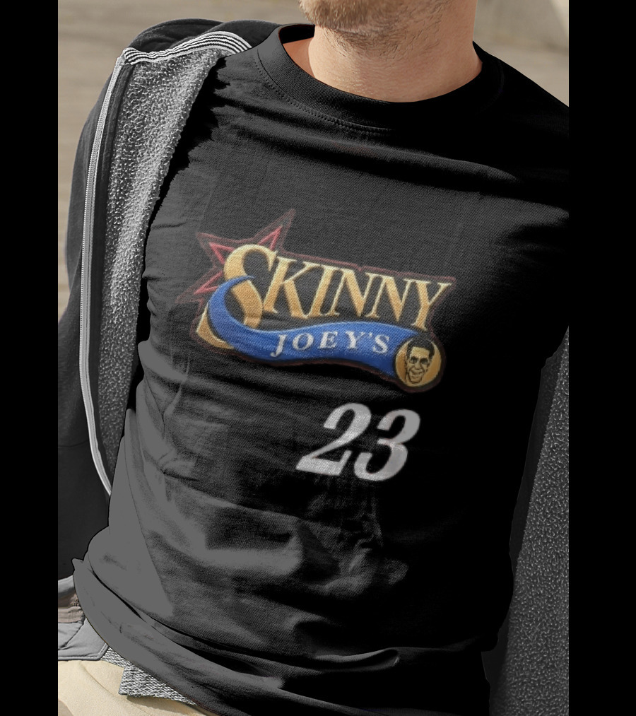 Philadelphia 76ers Skinny Joey's 23 Red Star Blue Ribbon Caricature T-Shirt