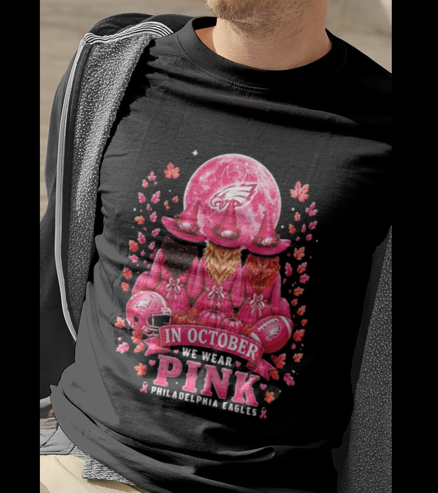 Philadelphia Eagles In October We Wear Pink Witches 2026 T-Shirt