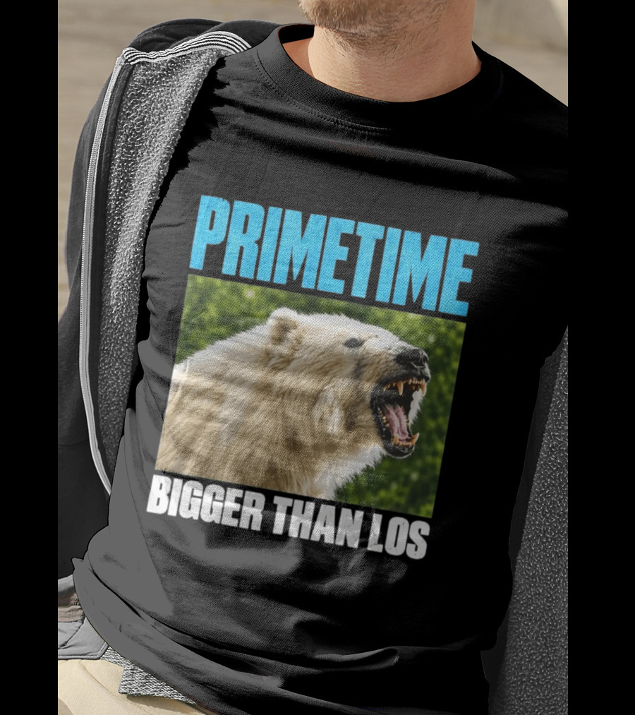 PRIMETIME Bigger Than Los Polar Bear Roaring T-Shirt