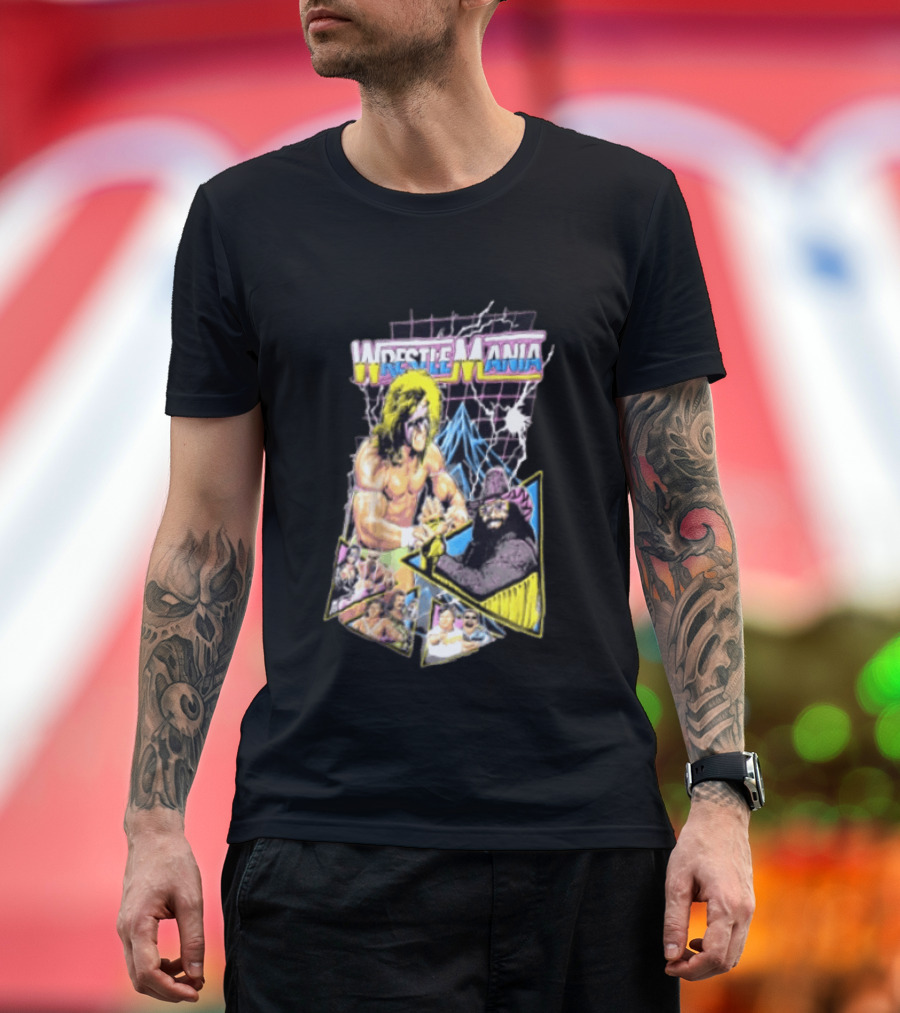 WWE Wrestlemania VI Ultimate Warrior Vs Macho Man Randy Savage Retro 1990s T-Shirt