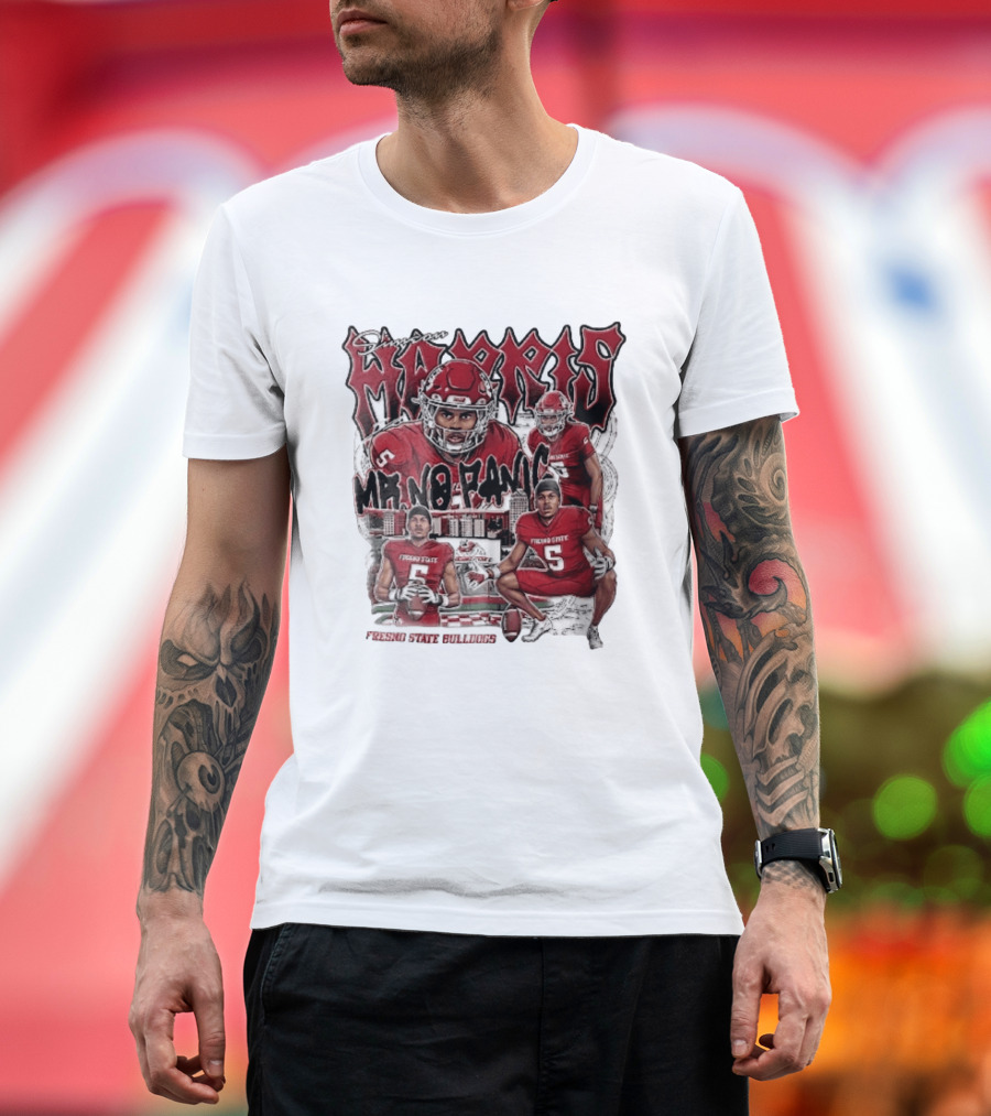 Simeon Harris Mr No Panic Fresno State Bulldogs Football Player Collage T-Shirt