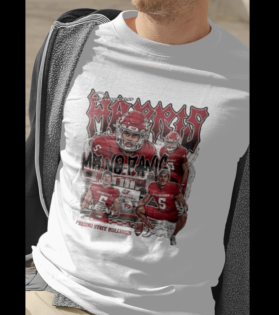 Simeon Harris Mr No Panic Fresno State Bulldogs Football Player Collage T-Shirt