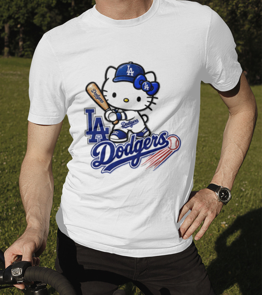 Hello Kitty Los Angeles Dodgers 2026 MLB Baseball Collaboration T-Shirt