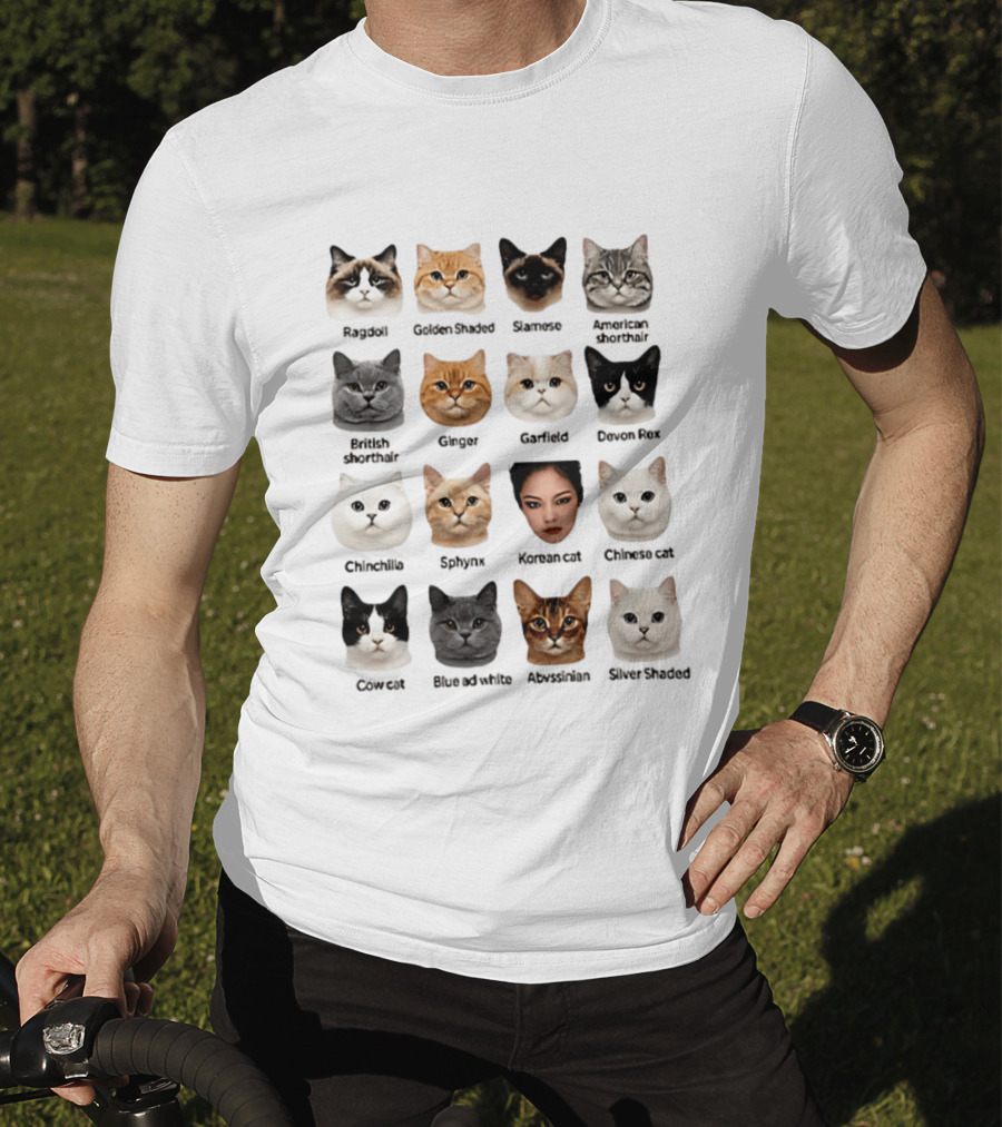 Kpop Cat Breed Chart Korean Cat Jennie Blackpink Meme T-Shirt