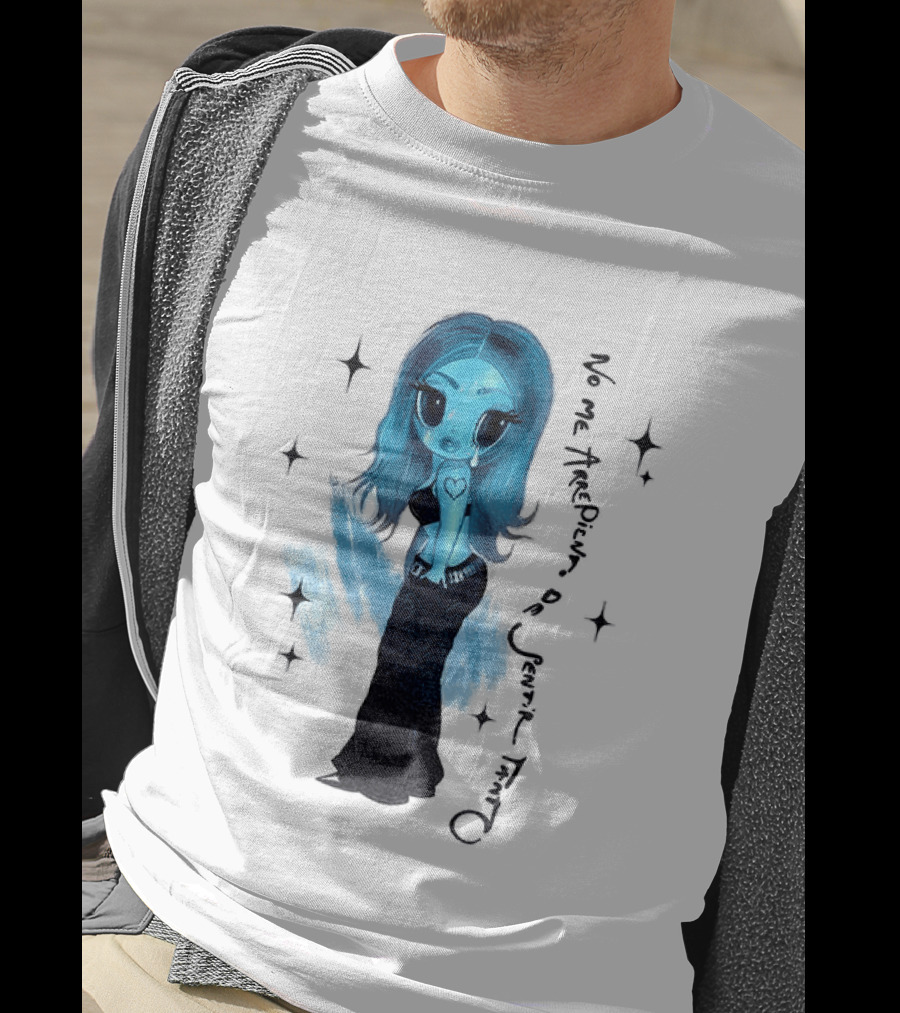 Karol G No Me Arrepiento De Sentir Tanto Blue Cartoon T-Shirt