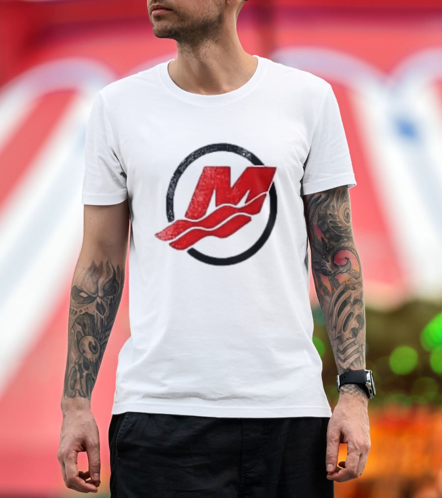 Motorsport Oversized Red M With Wave Racing T-Shirt