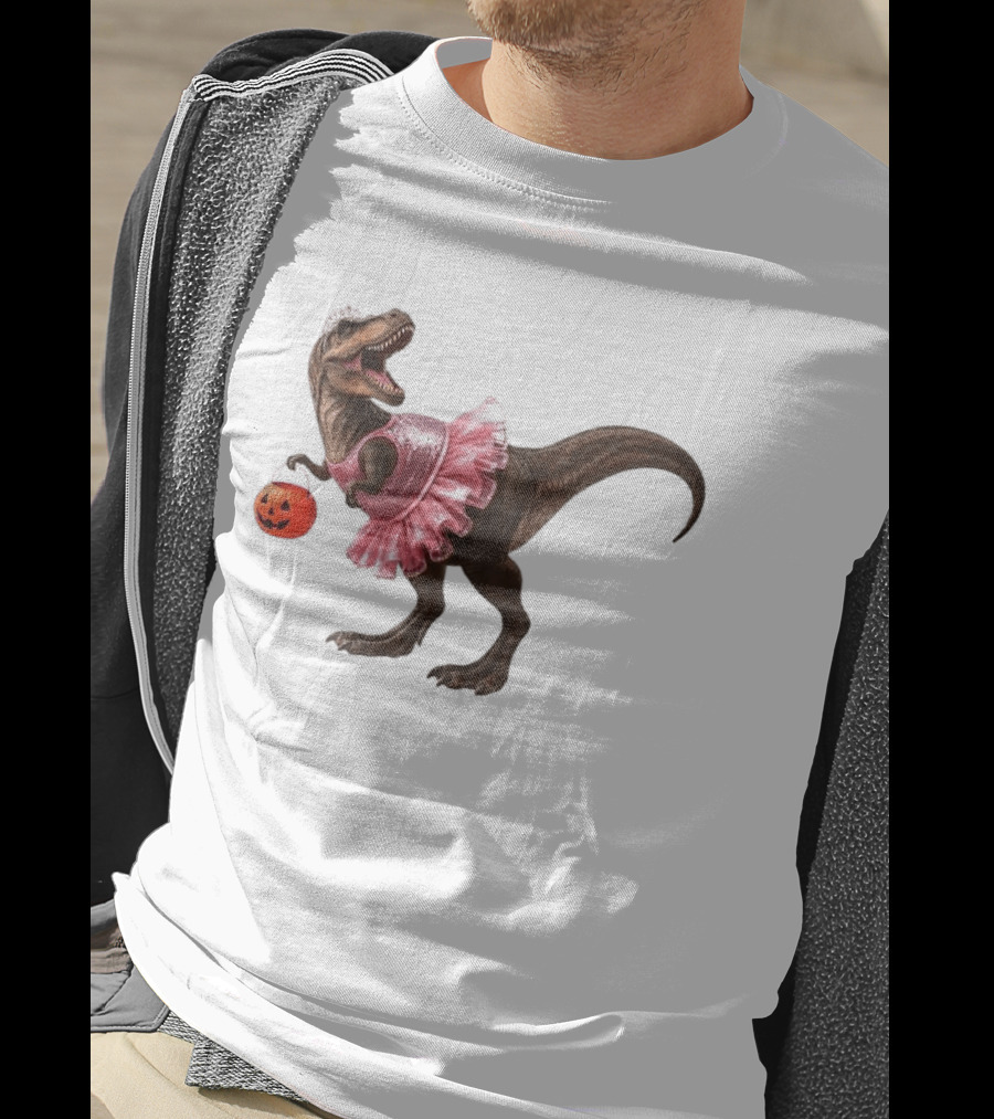 Trick Or Treat Rex Princess Tutu Halloween T-Shirt