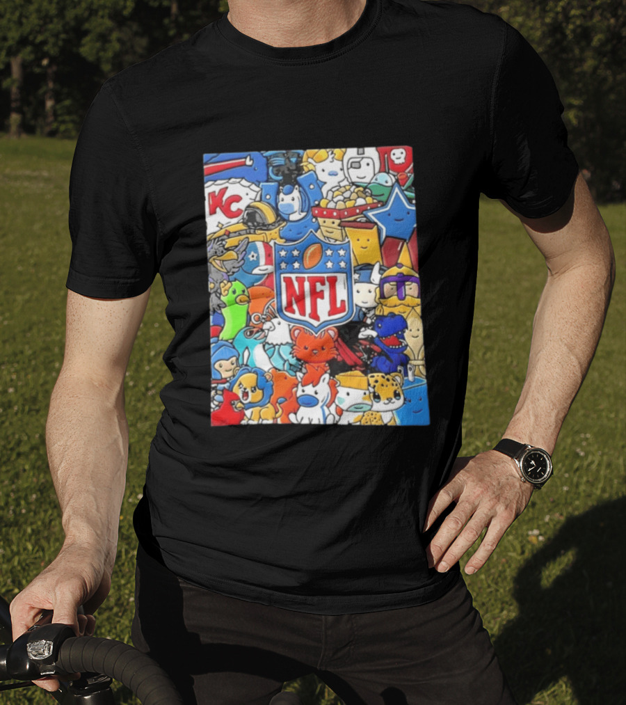 NFL KC Mascots And Football Is Officially Back 2026 T-Shirt