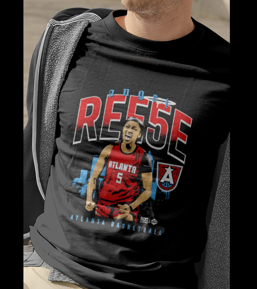 Angel Reese Atlanta Basketball Number 5 Shouting T-Shirt