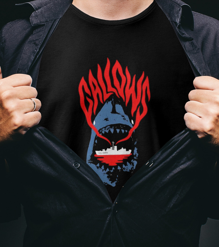 Gallows Shark With Ship Orchestra Of Wolves Collection T-Shirt