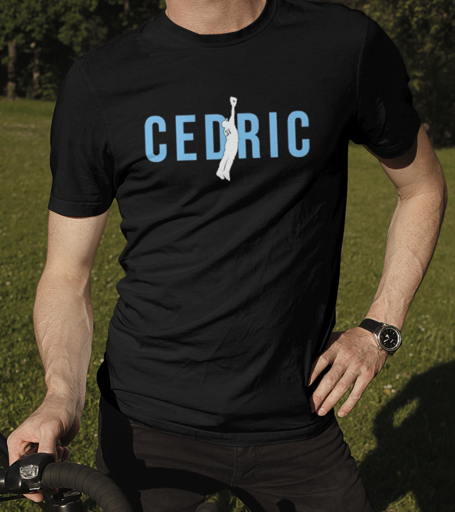 Cedric Baseball Player Jumping Catch T-Shirt