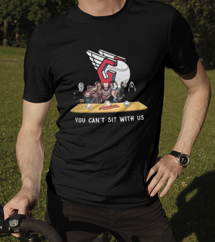 Cleveland Guardians MLB You Can't Sit With Us Horror Characters Baseball T-Shirt