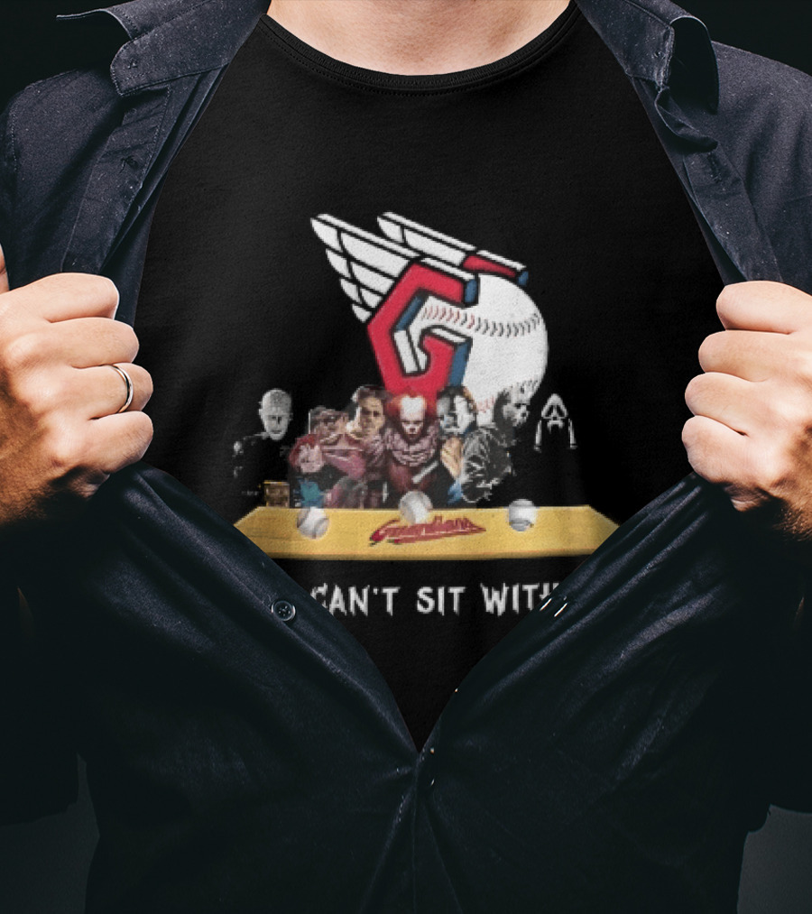 Cleveland Guardians MLB You Can't Sit With Us Horror Characters Baseball T-Shirt