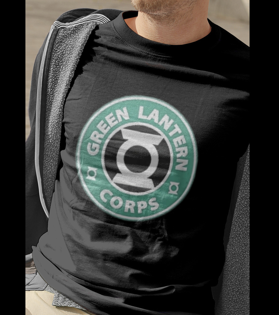 Green Lantern Corps Circular Coffee Power Ring T-Shirt
