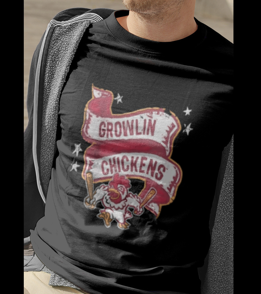Growlin Chickens Northwest Arkansas Naturals Baseball MiLB Mascot Team Banner T-Shirt