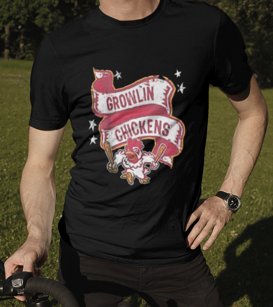 Growlin Chickens Northwest Arkansas Naturals Baseball MiLB Mascot Team Banner T-Shirt