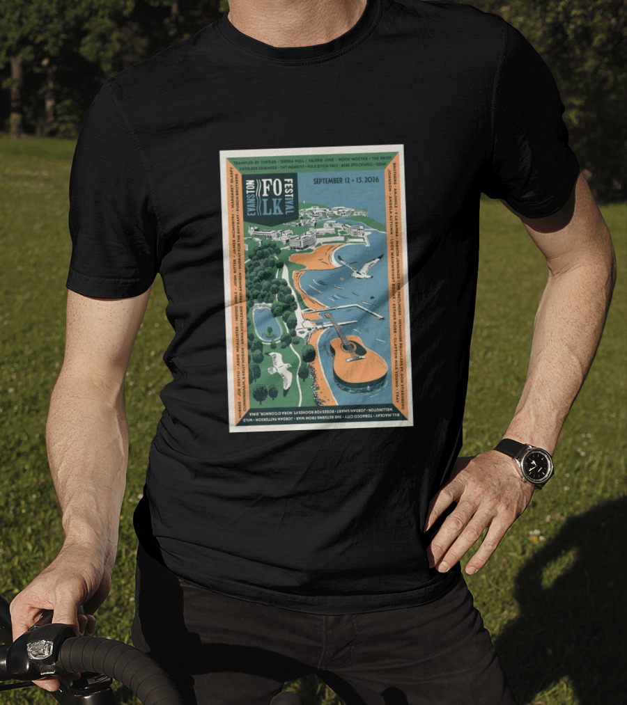 Evans Folk Festival 2026 Concert September 12 13 Trampled By Turtles Valerie June Folk Trio T-Shirt