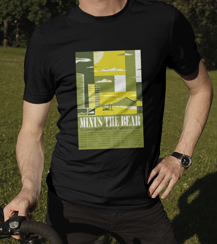 Minus The Bear Celebrating 20 Years Of Menos El Oso 2026 US Tour Dates T-Shirt