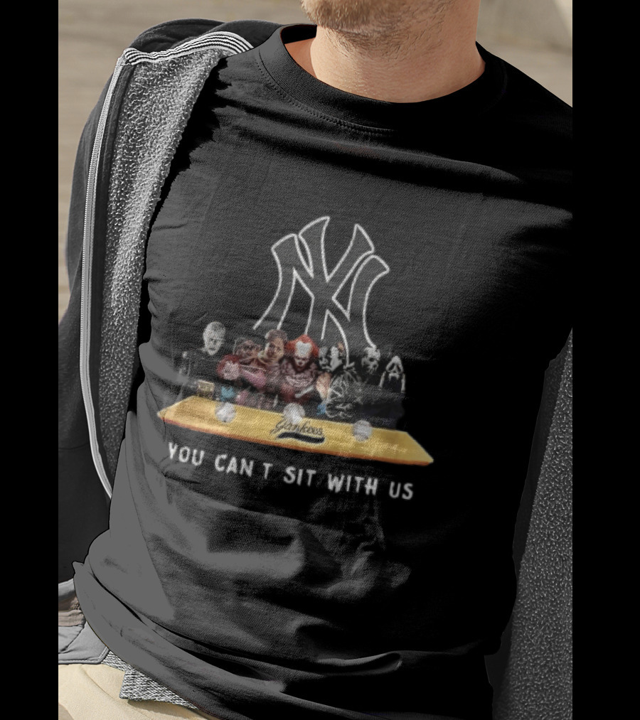 New York Yankees Horror Characters You Can't Sit With Us Baseballs T-Shirt