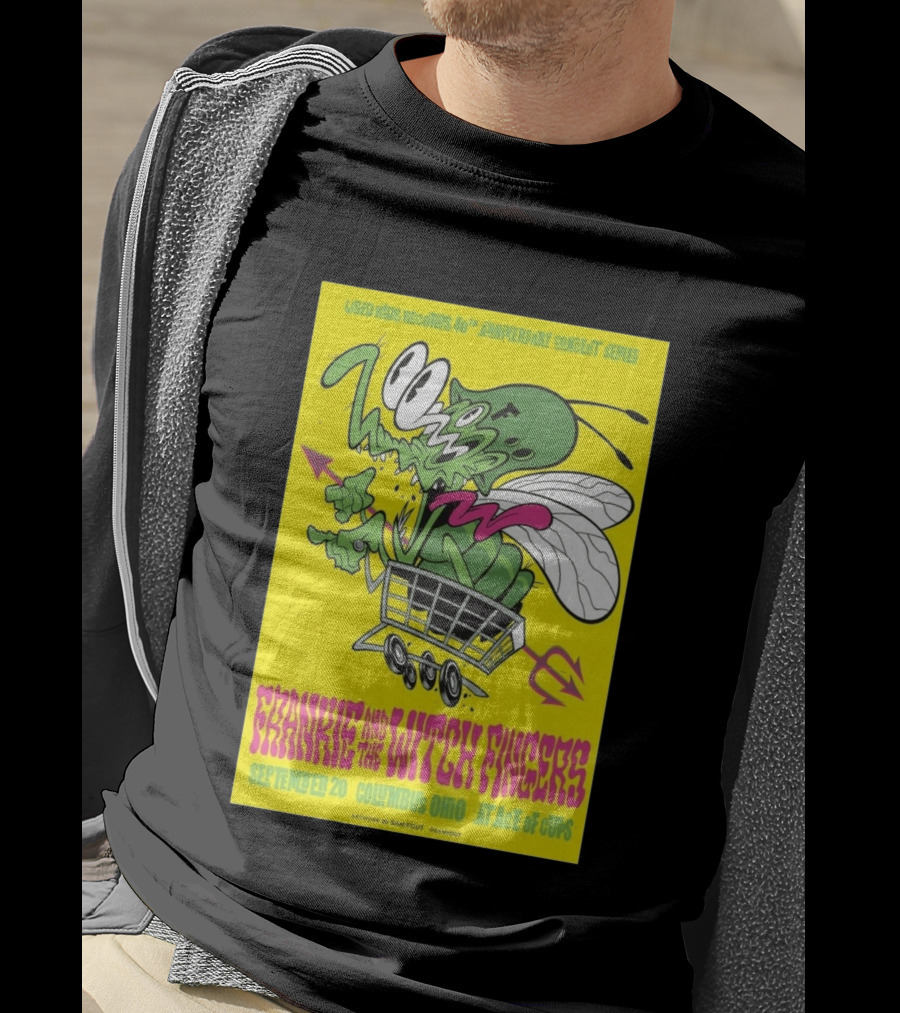 Used Kids Records 40th Anniversary Concert Series Frankie And The Witch Fingers September 20 Columbus Ohio At Ace Of Cups Artwork By Sam Fout T-Shirt